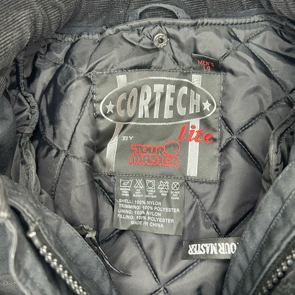 Tour Master Cortech Motorcycle Jacket Coat Insulated Armored Men’s Large Black - Picture 15 of 15